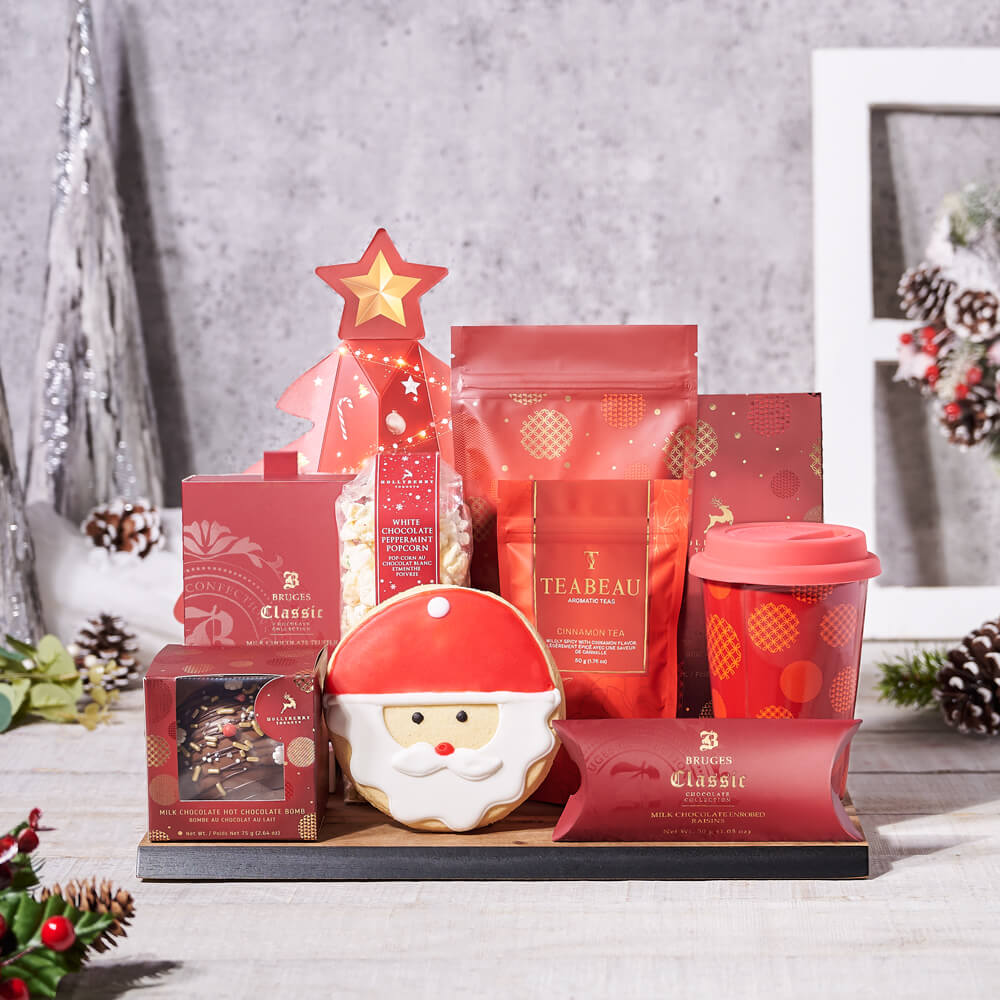 North Pole Delights Gift Basket, christmas gift, christmas, holiday gift, holiday, cookie gift, cookie, hot chocolate gift, hot chocolate, chocolate gift, chocolate