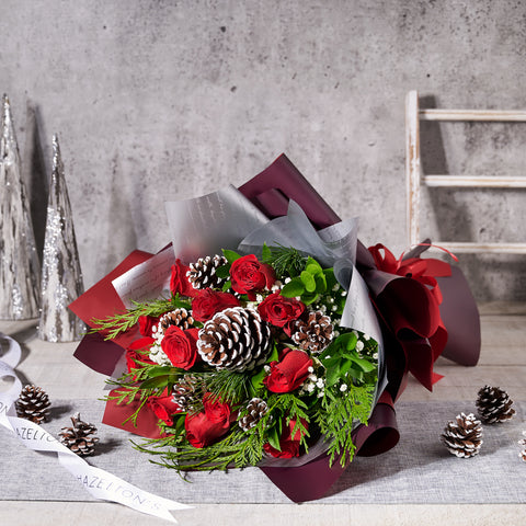 flowers,  Mixed Floral Arrangement,  holiday,  Set 23987-2021,  christmas, christmas bouquet delivery, delivery christmas bouquet, holiday flowers canada, canada holiday flowers, toronto