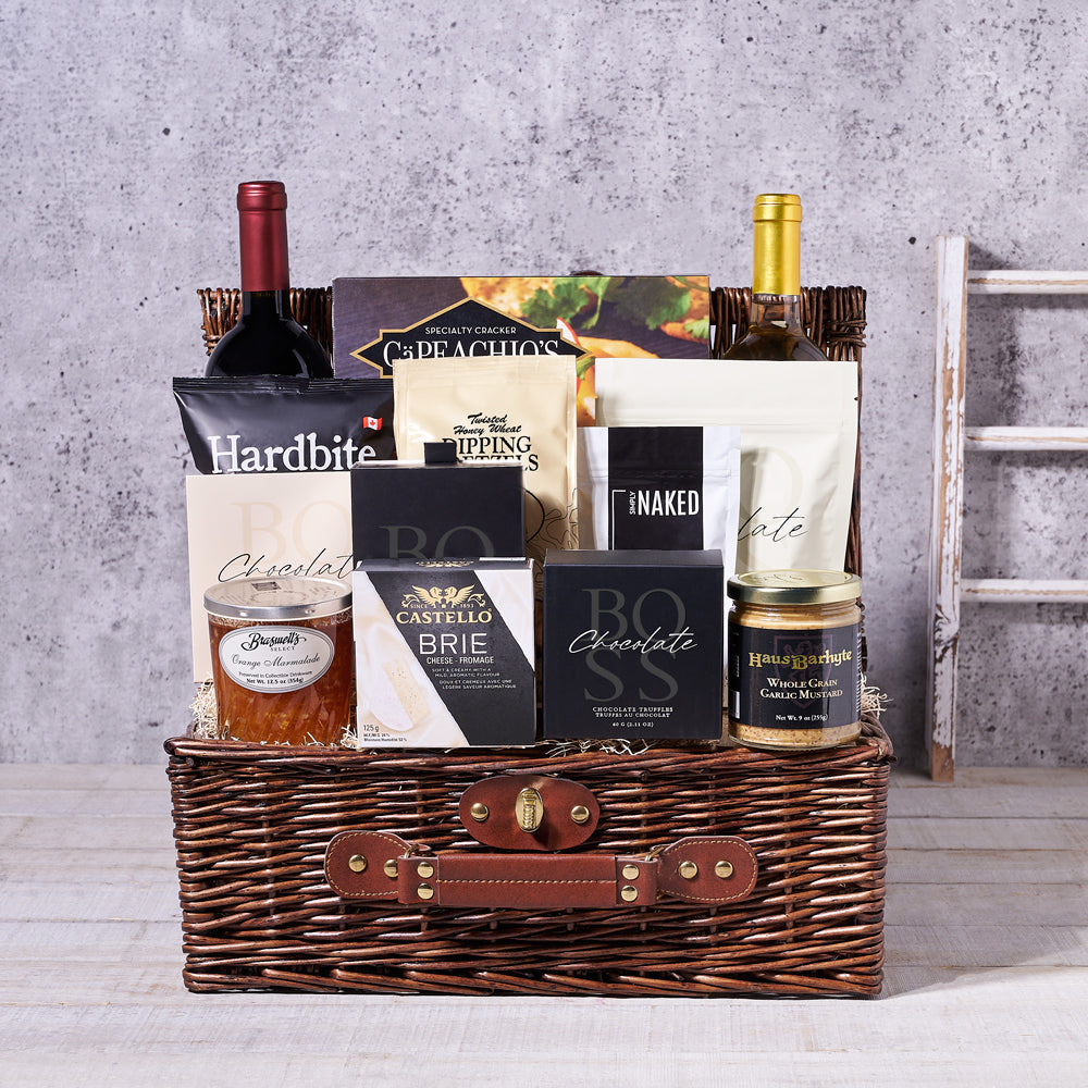 The Ample Wine Gift Basket, Wine Gift Baskets, wine gift, wine, gourmet, Gourmet Gift Baskets, gourmet gift, Canada Delivery