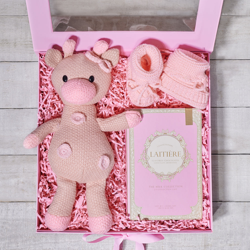 Pink Perfection Giraffe Baby Girl Gift Box, baby girl gift, baby girl, baby gift, baby, baby shower gift, baby shower