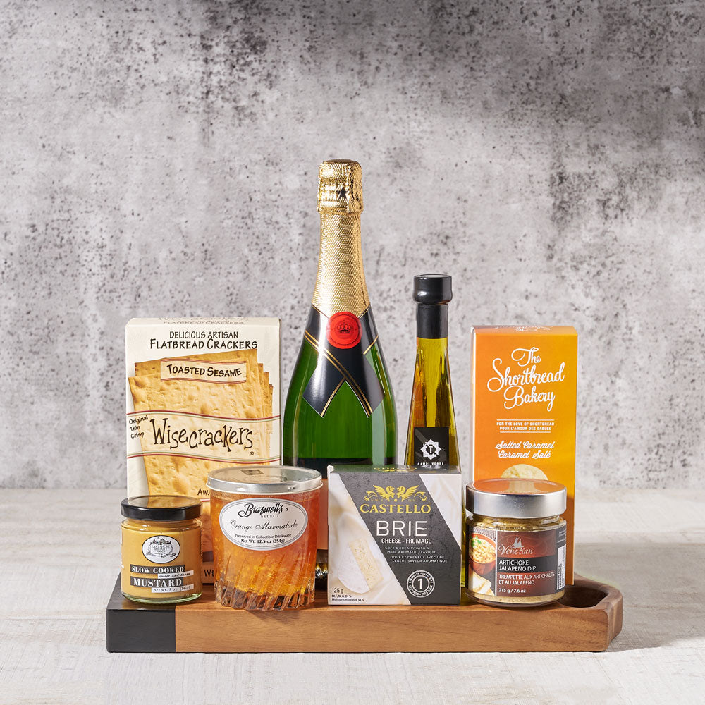 Gourmet Dipping & Champagne Gift Basket, Champagne Gift Baskets, Gourmet Gift Baskets, Canada Delivery
