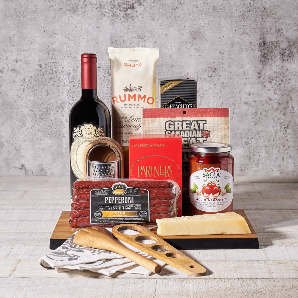 The Old World Italian Pantry Board, Wine Gift Baskets, Gourmet Gift Baskets, Canada Delivery