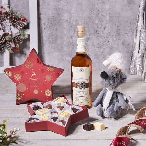 Spirits of the Yule Gift, christmas gift, christmas, holiday gift, holiday, liquor gift, liquor, chocolate gift, chocolate, gourmet gift, gourmet