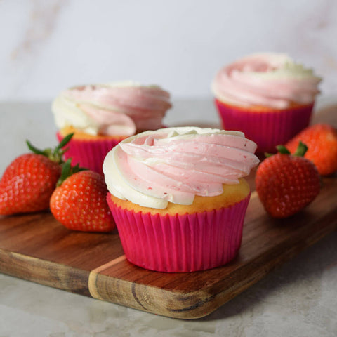 Strawberry Buttercream Cupcakes