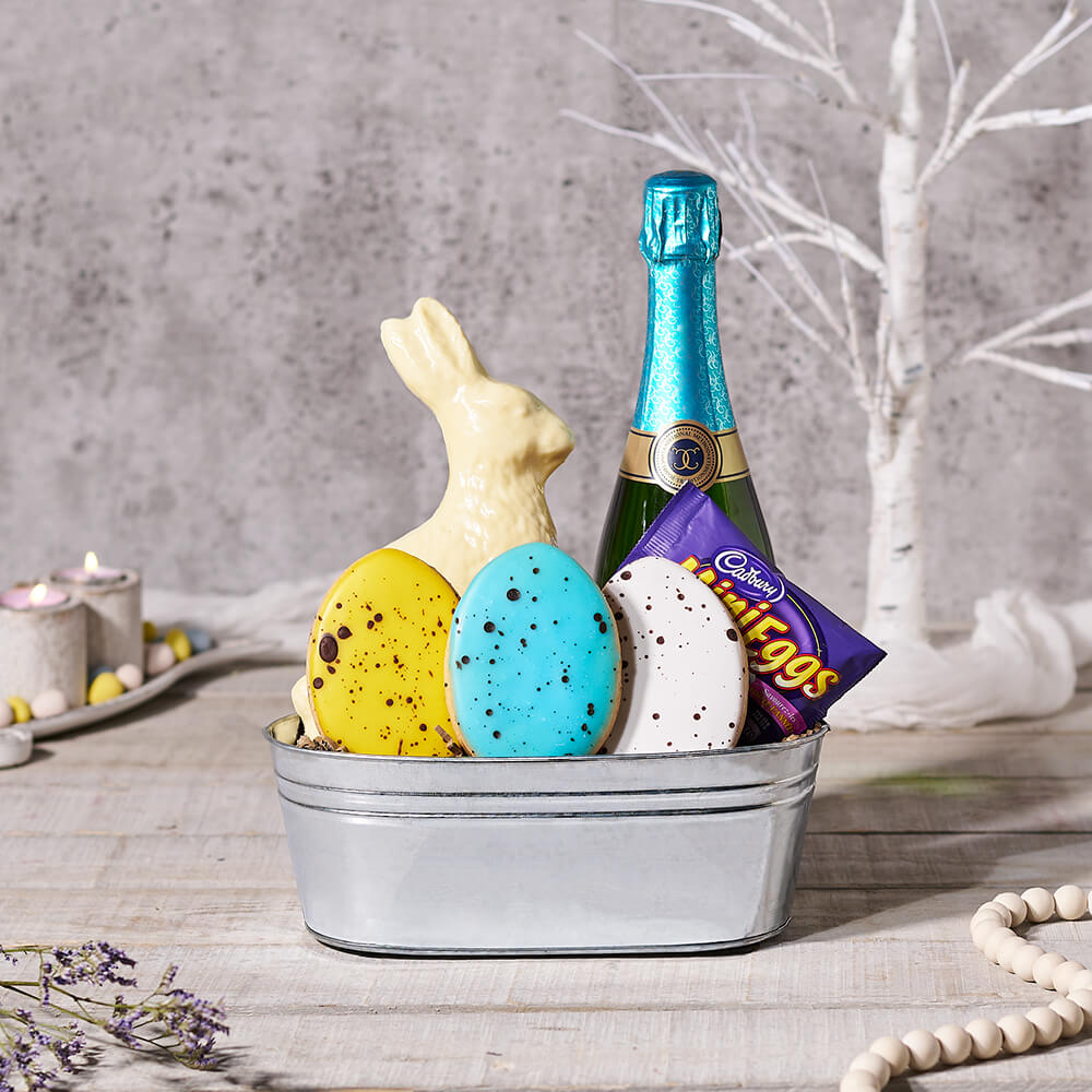 The Easter Sweet Tooth Chocolate Bucket, easter gift, easter, champagne gift, champagne, sparkling wine gift, sparkling wine, chocolate gift, chocolate