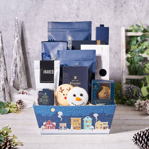 Sweet & Wonderful Christmas Basket, christmas gift, christmas, holiday gift, holiday, gourmet gift, gourmet, coffee gift, coffee, cookie gift, cookie