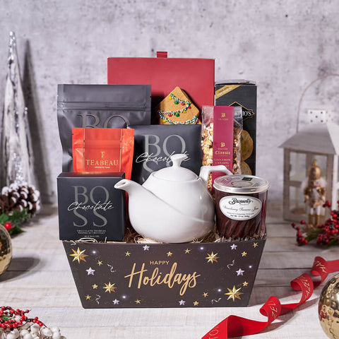 "Tea with Oprah" Christmas Gift Basket, christmas gift, christmas, holiday gift, holiday, tea gift, tea, gourmet gift, gourmet, oprahs favorite things gifts, oprah favorite things