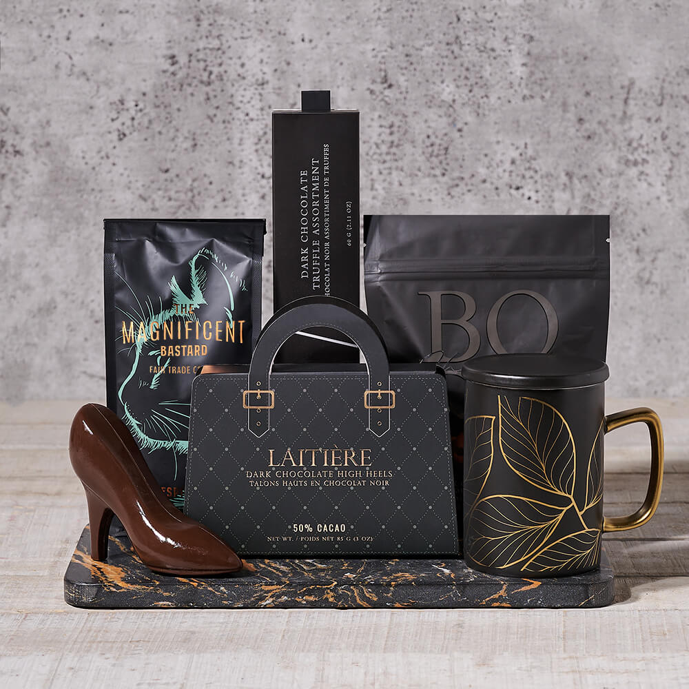 Dark Chocolate & Coffee Indulgence Gift Board, coffee gift, coffee, chocolate gift, chocolate, gourmet gift, gourmet