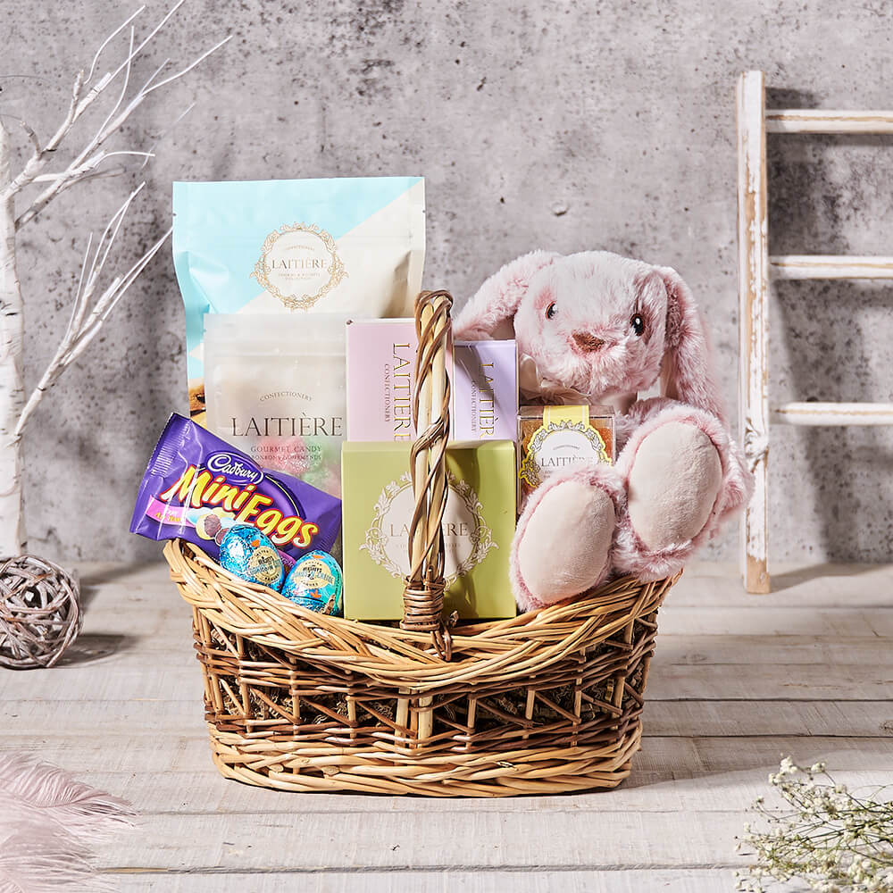 The Easter Picnic Gift Basket, easter gift, easter, chocolate gift, chocolate, candy gift, candy, plush gift, plush, gourmet gift, gourmet