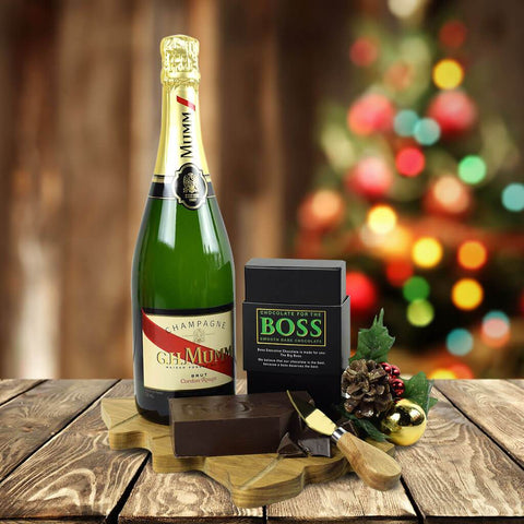 The Champagne & Boss Chocolate Gift Set