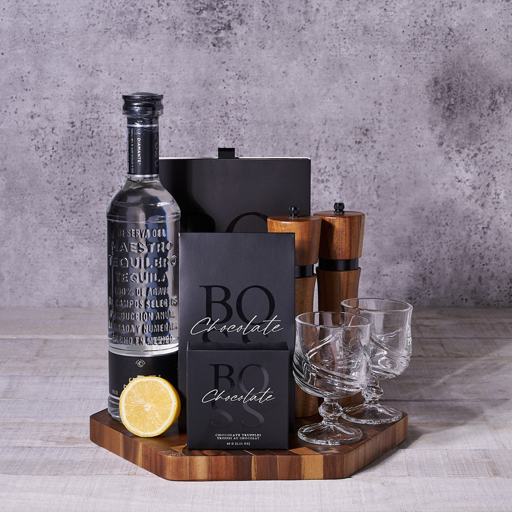 Grand Aperitif Gift Set, liquor gift baskets, chocolate