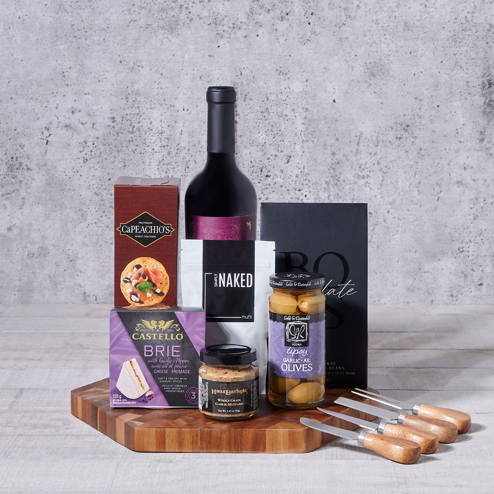 Splendid Treats & Wine Gift Set, gourmet gift, gourmet, wine gift, wine