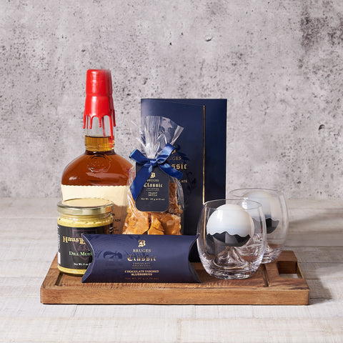 Sweet Bourbon Gift Basket, liquor bourbon gift basket, chocolate gourmet gift basket, gift basket delivery canada, toronto