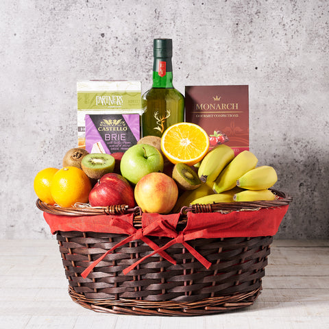 chocolate, cheese, fruit, Liquor Gift Basket, Liquor, gourmet, liquor gift basket delivery, delivery liquor gift basket, fruit basket canada, canada fruit basket, toronto