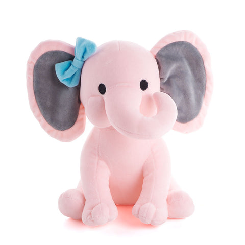 Large Pink Plush Elephant, Baby Plushies, Baby Toys, Canada Delivery