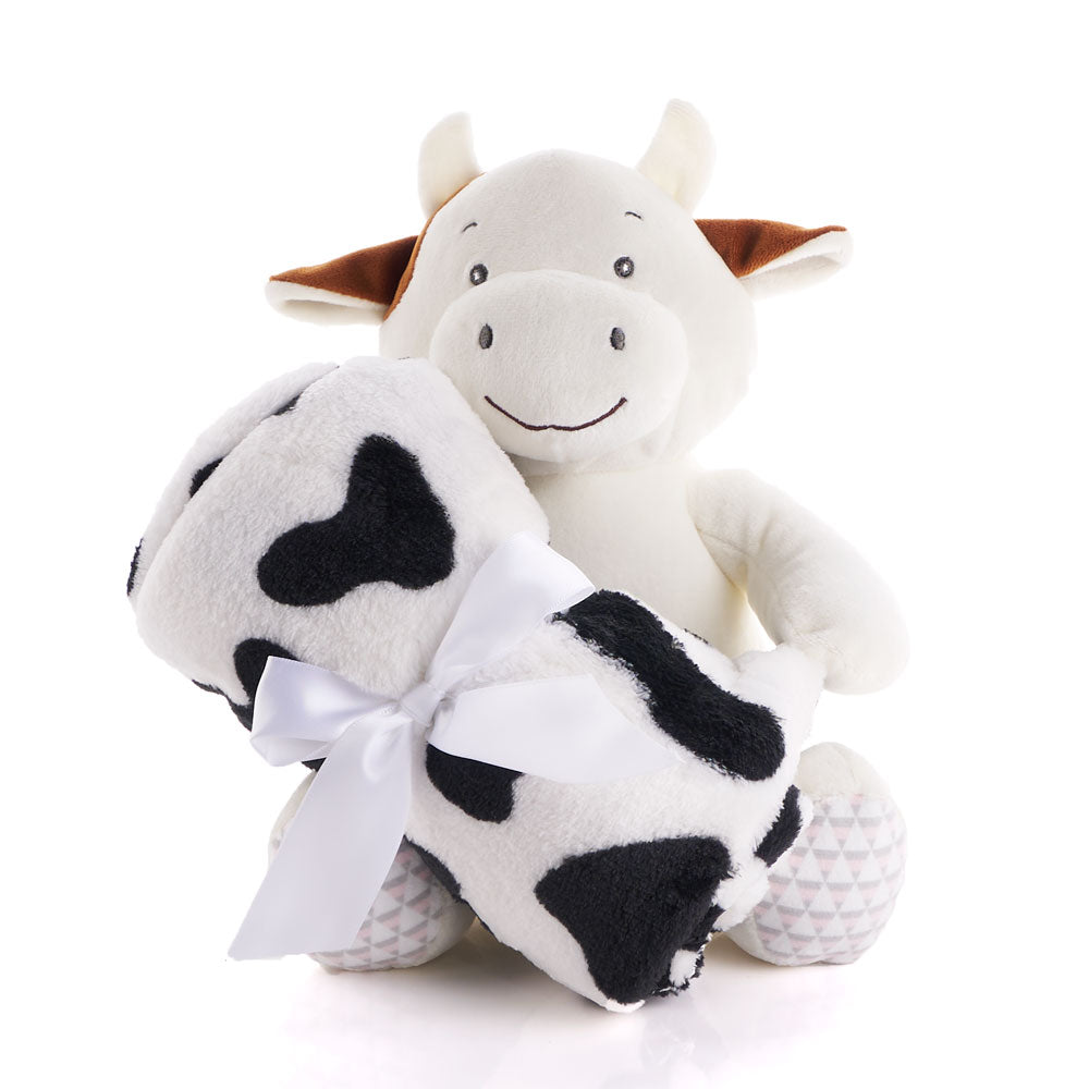 Cute Cuddles The Cow & Blanket, Baby Gifts, Baby Toys, Toy Plushy, Canada Delivery